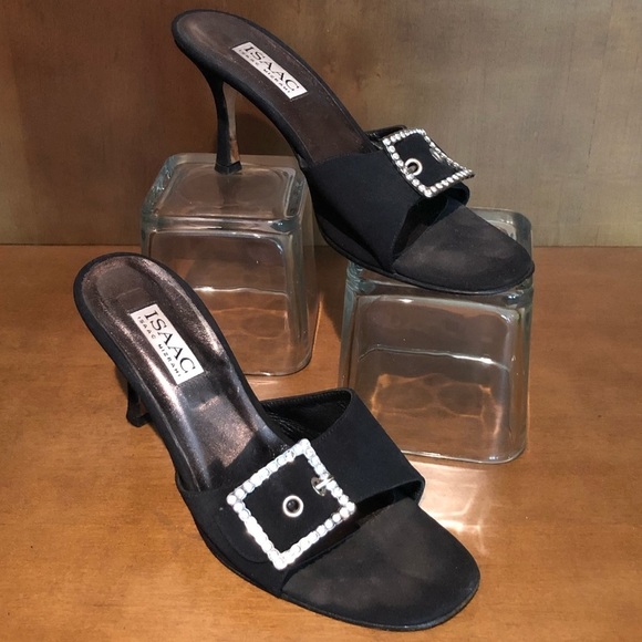 Isaac Mizrahi Shoes - Isaac Mizrahi black rhinestone evening shoes